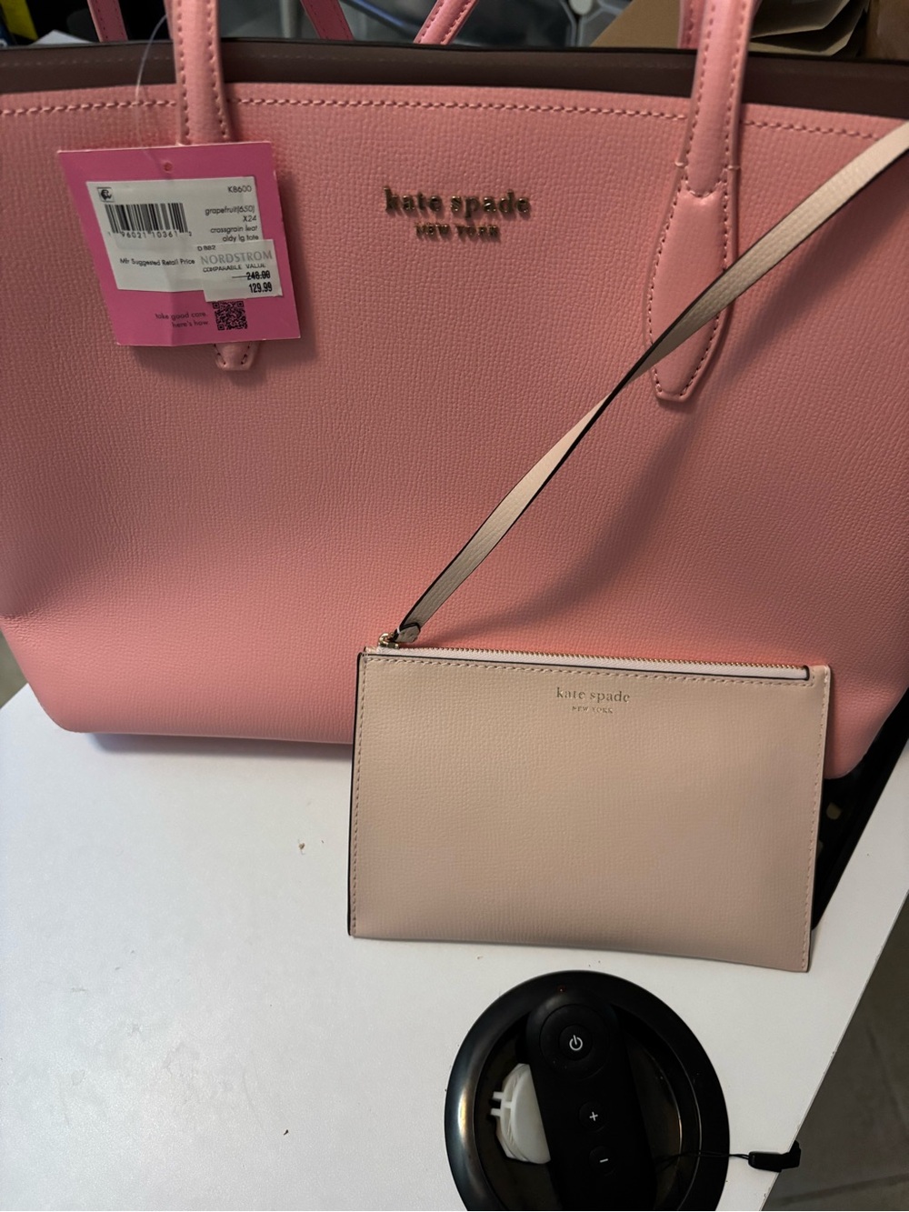 kate spade Pink Tote with Pale Blush Wristlet - Picture 4 of 7